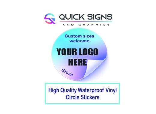 Custom Round Vinyl Stickers – Glossy Logo Labels, Business Branding Decals, Any Size, Personalised Stickers - Etsy UK