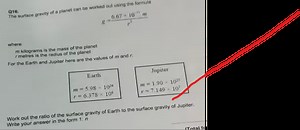The surface gravity of a planet can be worked out using the for... | Filo