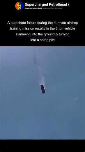 Humvee airdrop fail
