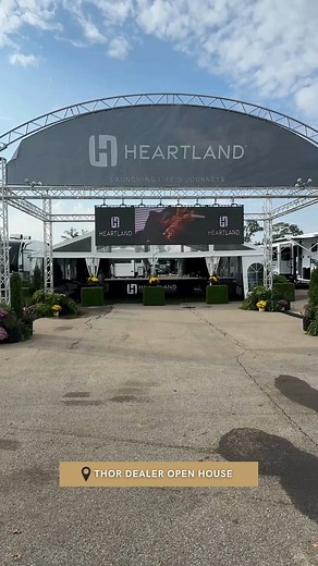 Behind the scenes at the THOR Dealer Open House! 👀 We're giving our current and future dealer partners an exclusive first look at the all-new 2026 lineup. From innovative floorplans to fresh interiors and exciting features, this event is all about showcasing the new era of Heartland RV. Here's your sneak peek... stay tuned for more to come! ✨ #BackToTheHeart #THOROpenHouse #BackedByJayco | Heartland RVs