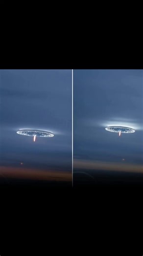 On July 29, 2025, the skies over Bergen, Norway, were suddenly illuminated by a phenomenon unlike anything previously recorded. At 18:23, pilot Erik Solheim captured a perfectly circular halo hovering 900 meters above the ground, its rim traced by dozens of bright lights slowly rotating, as if surveying the world below. Researchers at the Nordic Institute of Astronomy confirmed that the source was neither man-made nor meteorological. At its center, a vertical beam of energy shot upward, hinting 