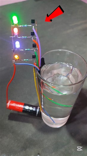 Water Level Indicator Project #shorts #experiment #project #diy #youtubeshorts