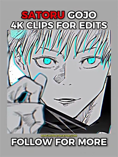Gojo Manga Animation Twixtor 4K | Clips For Edits