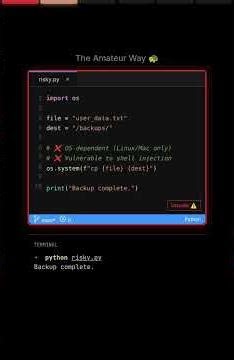 6 STOP Using os.system() 🛑 (Python)