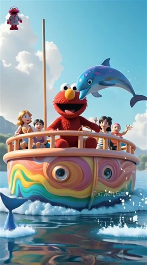 Magical Candy Boat Ride 🍬 MR Elmo & Cute Animals on a Lollipop Lake Adventure!😋