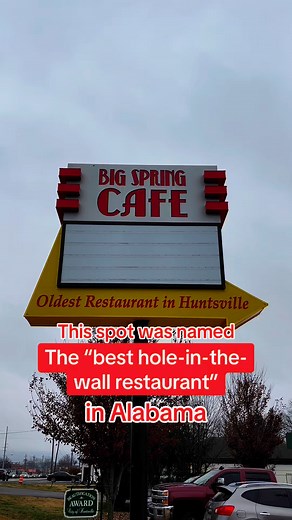 294K views · 4.1K reactions | HIDDEN GEM: This Huntsville restaurant is Alabama’s “best hole-in-the-wall restaurant,” according to @tastingtable ️Big Spring Cafe has served the Rocket City since 1922 They’re known for their burgers + hotdogs 3507 Governors Dr., Huntsville, AL 35806 ⏰Mon-Fri 6AM-3PM What would you say is the best hole-in-the-wall spot? | Hville Blast | Facebook