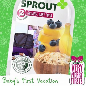 10K views · 35 reactions | Visiting family over the holidays may mean it's your little Sprout's first vacation! (Don't forget to pack your Sprout clear pouches!) What first are you celebrating this season? Share it with us by uploading a photo or video or telling us in the comments below for your chance to win a weekly grand prize or free Spout clear pouches. Official Rules: bit.ly/SproutRules | Sprout Organics | Facebook
