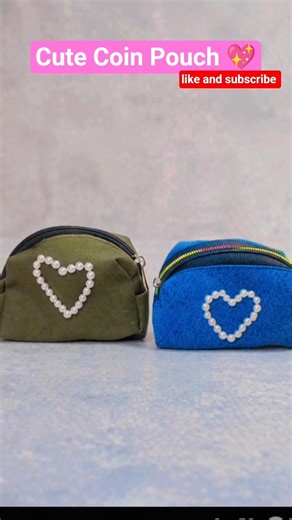 Cute DIY Coin Pouch 💖 | Handmade Mini Zipper Bag #prittyhunarjr #sewing