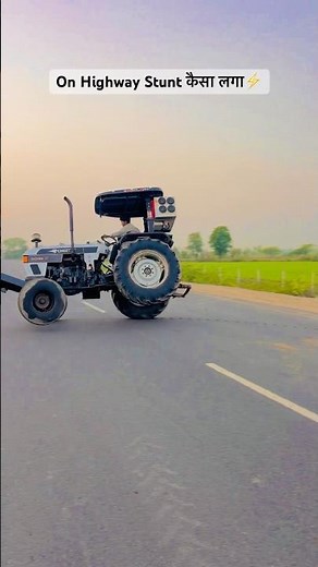 Cheetah Arjun Rj51 Tractor On Highway Brake Stunt #arjunrj51 #automobile #johndeere #tractorstunt