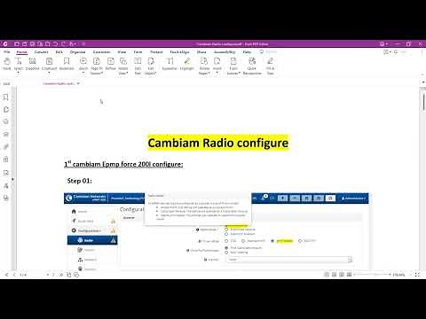 Cambium radio link configuration