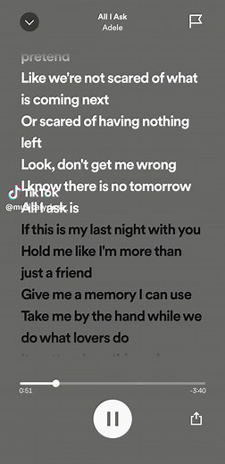 Adele 'All I Ask' Lyrics Video