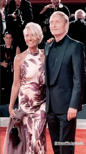 Mads Mikkelsen with his Wife Hanne at the 82nd Venice Film Festival. #madsmikkelsen