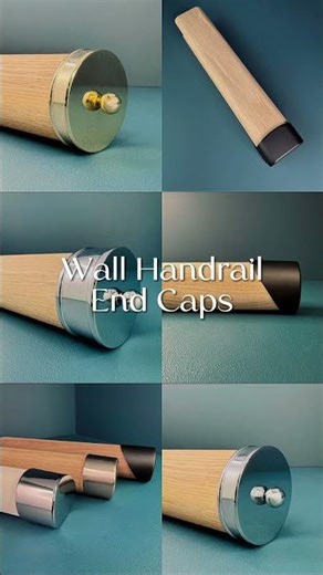 Wall handrail metal end cap designs