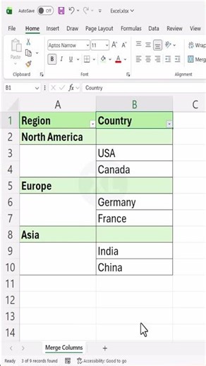 Merge Multiple Columns in Seconds with Excel #excel #excelforbeginners #excelshortcuts #office