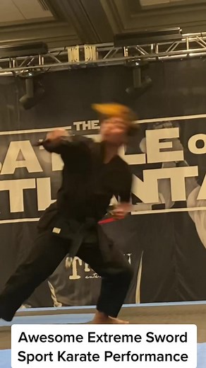 Thrilling Sword Performance in Karate - Watch Now!