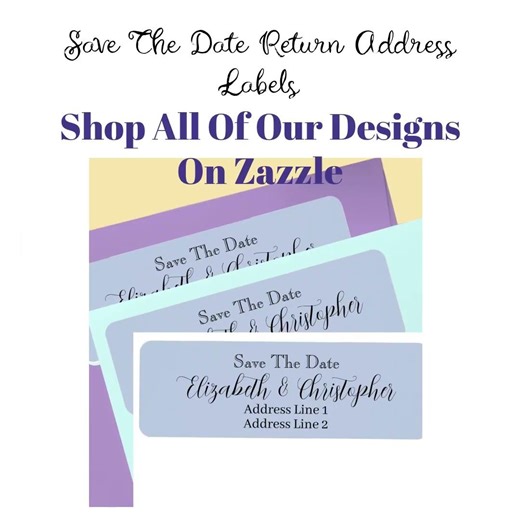 Save the Date return address labels #zazzlemade