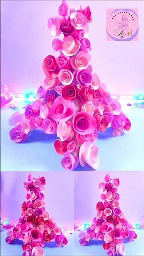 Paris Vibes at Home🗼💕 DIY Paper Flower Eiffel Tower#diy #creativeideas #paris #ytshorts #shorts #fyp