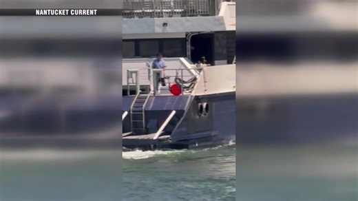Nantucket ferry smashes into barge