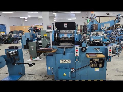 iwasaki japan make automatic sticker label printing machine for sale.