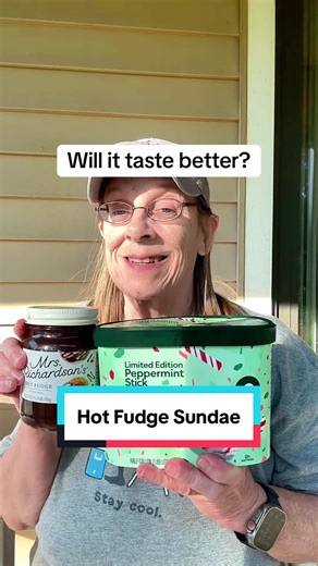 Can Mrs. Richardson’s hot fudge sauce make Publix peppermint stick ice cream taste even better? This food review will find out, for you of course. Thus far, most things have not. But a hot fudge sundae might be the exception. This is not a sponsored post. #hotfudge #foodreviews #icecreamsundae #peppermint #publix