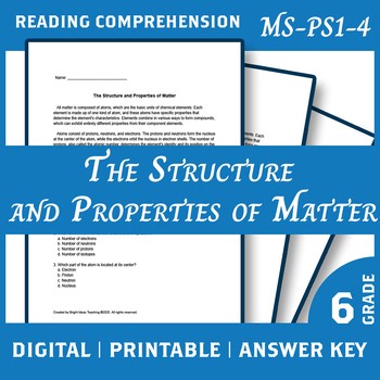 MS-PS1-4 Structure & Properties of Matter | Physical Science Quiz & Answer Key