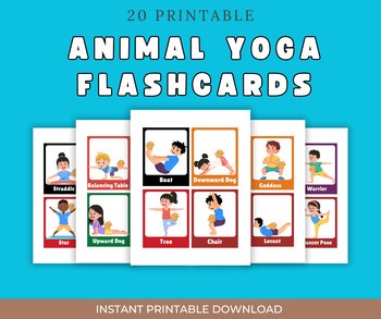 Animal Yoga Cards for Kids | Brain Breaks & Movement | Balance & Mindfulness Act
