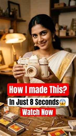 I Built a Camera Using Matchsticks 🤯 | DIY Timelapse #shorts