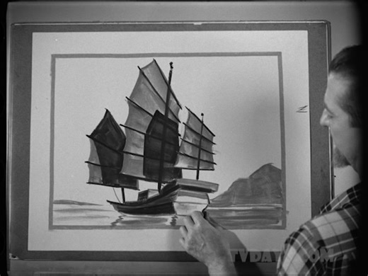 Jon Gnay Learn to Draw While your enjoying my posts, I wonder if you know any streaming services that would be interested in letting me create some programs for them. I'll pay for a finders fee. It's a trip down memory lane for any one who learn the art of drawing from the Learn to Draw show with Jon Gnay. In this episode he is teaching how to draw a Chinese sailing ship called a Junk. According to his 1947 instruction book, his TV program You Are an Artist "had at this writing by far the longes