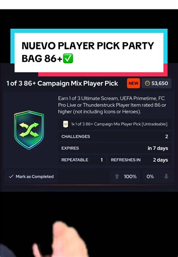 NUEVO PLAYER PICK PARTY BAG 86 ✅ #partybag #playerpick | player select