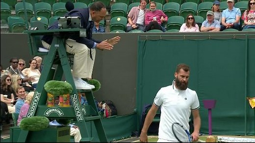 Benoit Paire gets into it with umpire over lack of effort