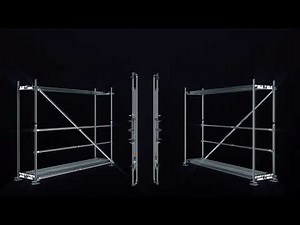 Advanced scaffolding guardrail for the SUPER frame scaffold