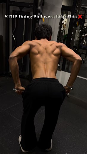 Yash | Aesthetic Fitness on Instagram: "STOP Doing Pullovers Like This ❌ . Fix your form, build a bigger back, and get better results 💪 Save this reel & try it in your next workout! 🔥 👉 Follow for more gym tips & workout guides . . #GymReels #BackWorkout #FitnessTips #WorkoutReels #FitLife"