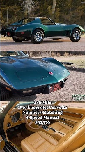 Clean 1976 Corvette Stingray | 4-Speed, T-Tops | 28K Miles! #frankmanmotors #corvette