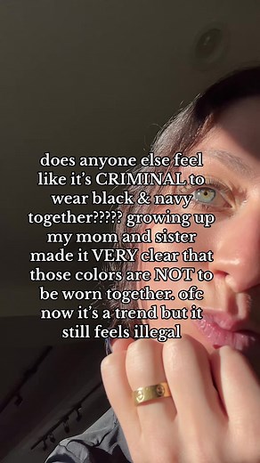 navy and black together could serve jail time #navy #fashion