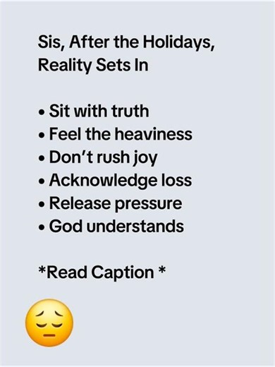 After the Holidays, Reality Sets In