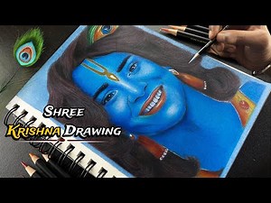 Krishna drawing , Easy Krishna drawing | Step by Step shading tutorial | colour pencil drawing