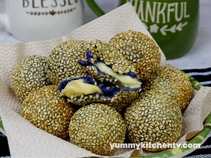Ube Cheese Buchi - Yummy Kitchen