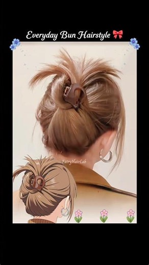 Everyday Bun Hairstyle 💝 Tutorial 💮 Fairy Hair Lab 💐