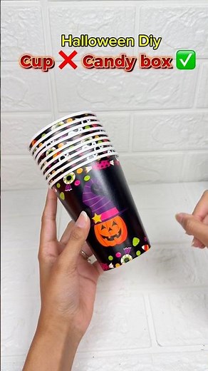 DIY Halloween Treat Bags 🎃 | Easy Paper Cup Hack!