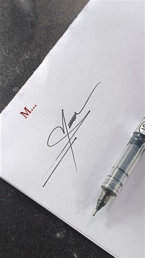 Master the Perfect “M” Signature ✍️ | Stylish, Modern & Easy Signature Idea #shorts