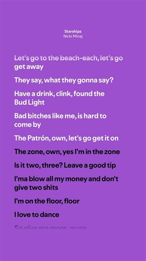 Starships - Nicki Minaj (Lyrics)