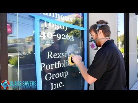 Acid Etched Graffiti Removal (entire 3 step process by Glass Savers)