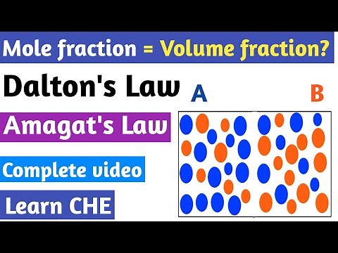 How mole fraction is equal to volume fraction | Is volume fraction same as mole fraction.