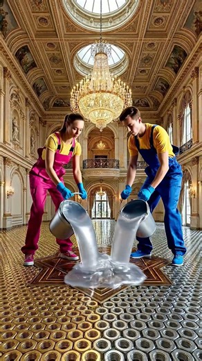 This Metallic Nut Floor is Insane! 💎 Luxury Epoxy flooring #epoxy #luxury #facts #shorts