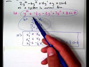 8.3 Writing DE as a system of first order equations