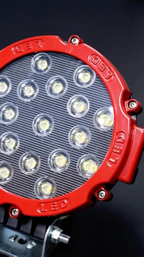 7 Inch Red LED Off Road Lights (4 Pack) | 51W 5000LM Spot Flood Combo for Truck Jeep SUV #trucklight