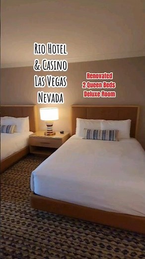 Quick Tour of Renovated 2 Queen Beds Deluxe Room at Rio Hotel & Casino Ipanema Tower Las Vegas NV