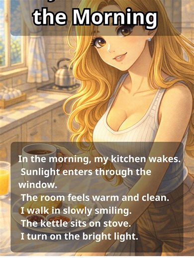 A Cozy Morning in My Kitchen: An Easy English Story