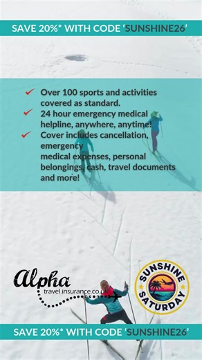 Save 20% on Travel Insurance This Sunshine Saturday