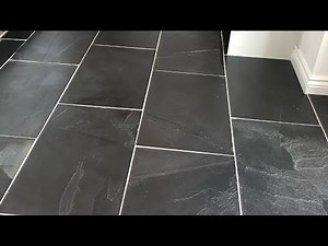 Slate kitchen floor install